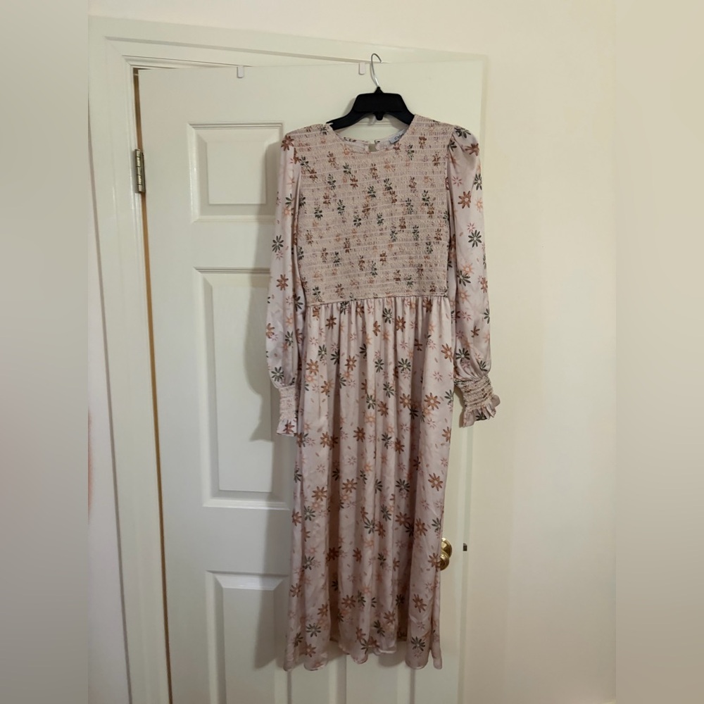 Pilgrim Pink Floral Long Sleeve Dress